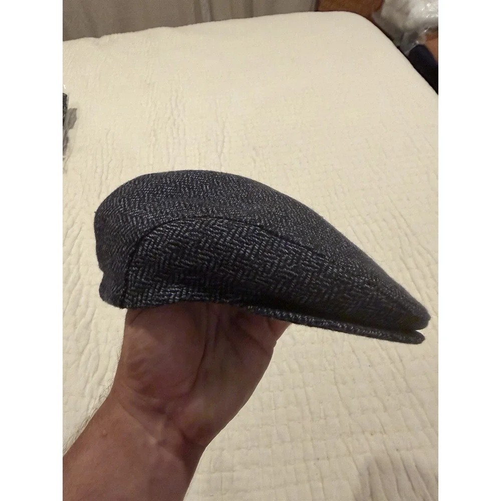 Mucros Weavers Workshop Irish tweed Hounds Tooth flat cap peaky size medium